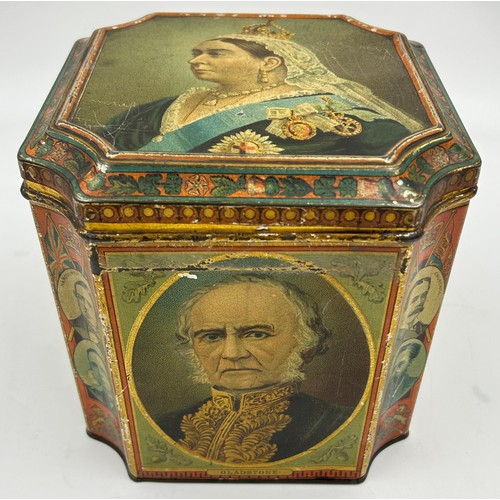 1178 - A miscellany to include a late Victorian mustard tin by Moss, Rimmington & Co depicting politicians ... 