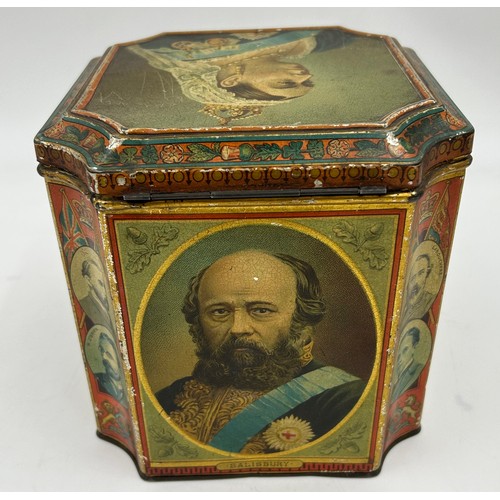 1178 - A miscellany to include a late Victorian mustard tin by Moss, Rimmington & Co depicting politicians ... 