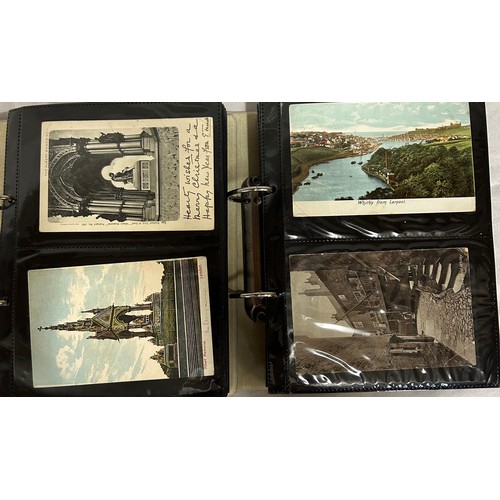 918 - A collection of 240 early 20thC Postcards UK in two ring bound albums to include North & East Yorksh... 