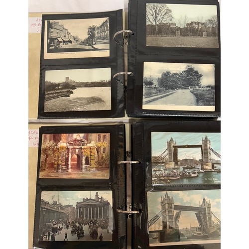 918 - A collection of 240 early 20thC Postcards UK in two ring bound albums to include North & East Yorksh... 