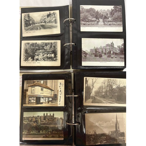 918 - A collection of 240 early 20thC Postcards UK in two ring bound albums to include North & East Yorksh... 