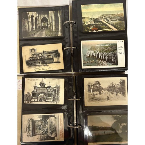 918 - A collection of 240 early 20thC Postcards UK in two ring bound albums to include North & East Yorksh... 