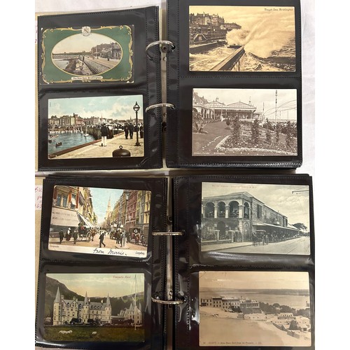 918 - A collection of 240 early 20thC Postcards UK in two ring bound albums to include North & East Yorksh... 