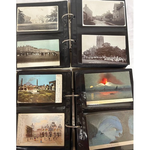 918 - A collection of 240 early 20thC Postcards UK in two ring bound albums to include North & East Yorksh... 