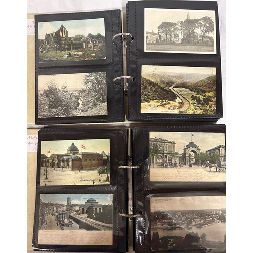 918 - A collection of 240 early 20thC Postcards UK in two ring bound albums to include North & East Yorksh... 