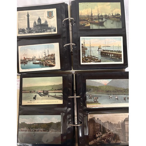 918 - A collection of 240 early 20thC Postcards UK in two ring bound albums to include North & East Yorksh... 