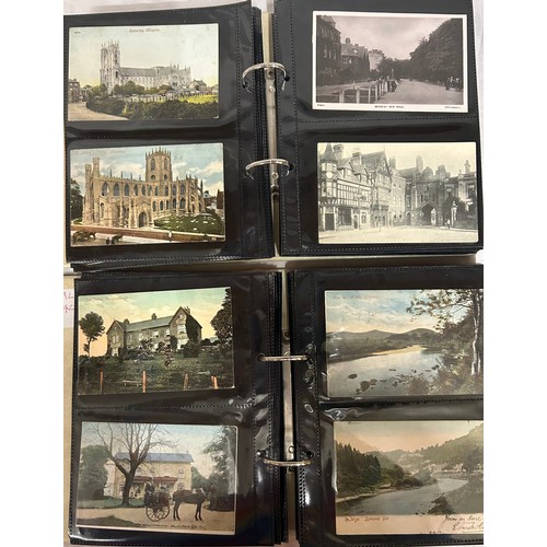 918 - A collection of 240 early 20thC Postcards UK in two ring bound albums to include North & East Yorksh... 