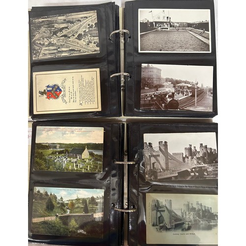 918 - A collection of 240 early 20thC Postcards UK in two ring bound albums to include North & East Yorksh... 