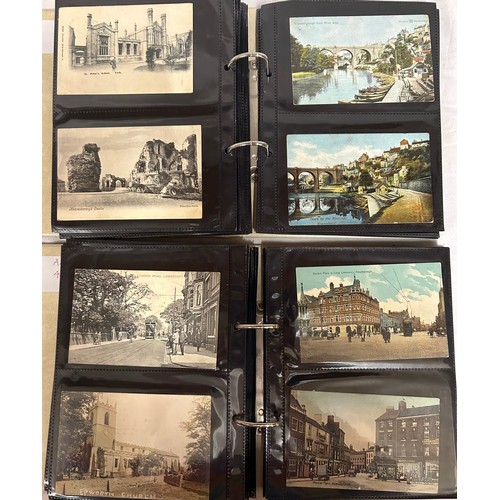 918 - A collection of 240 early 20thC Postcards UK in two ring bound albums to include North & East Yorksh... 