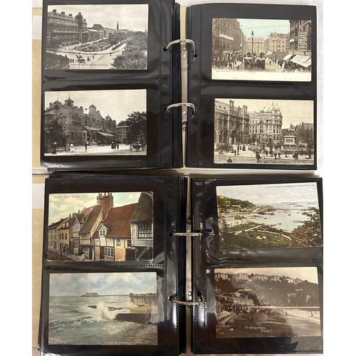 918 - A collection of 240 early 20thC Postcards UK in two ring bound albums to include North & East Yorksh... 