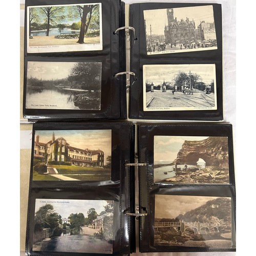 918 - A collection of 240 early 20thC Postcards UK in two ring bound albums to include North & East Yorksh... 