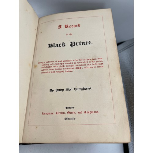 1040 - Humphreys (Henry Noel) A Record of the Black prince with original boards illustrating the Black prin... 