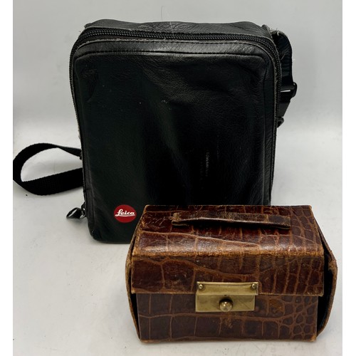 959 - A pair of Leica 7x42 BA Trinovid binoculars in Leica soft case together with cased vintage opera gla... 