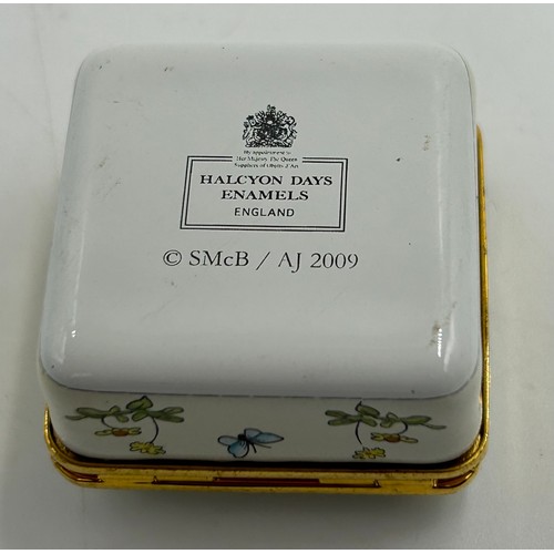 470 - A collection of Halcyon Days Enamels to include limited edition 'Market Scene Northern Town' after L... 