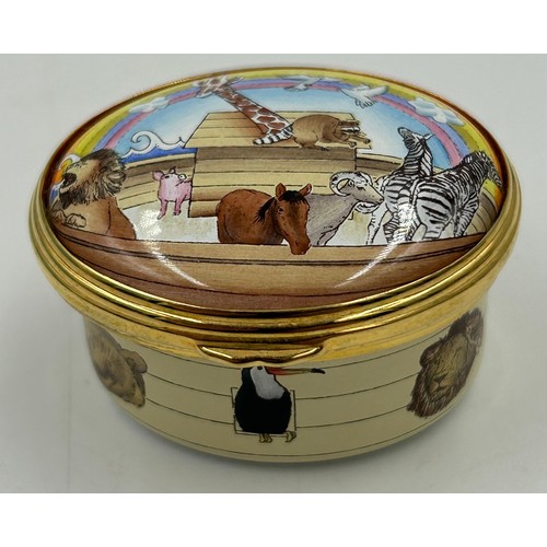 470 - A collection of Halcyon Days Enamels to include limited edition 'Market Scene Northern Town' after L... 