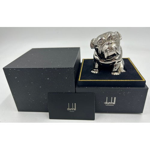 815 - A Dunhill British Bulldog Paperweight with revolving collar, markers mark to base Alfred Dunhill Edi... 