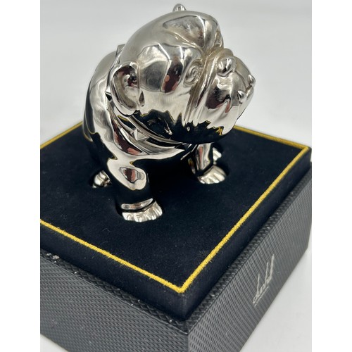 815 - A Dunhill British Bulldog Paperweight with revolving collar, markers mark to base Alfred Dunhill Edi... 