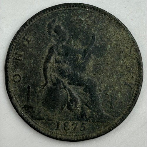 729 - A George III 1797 Cartwheel Penny together with George III 1775 Farthing, Victoria 1854 Britanniar C... 