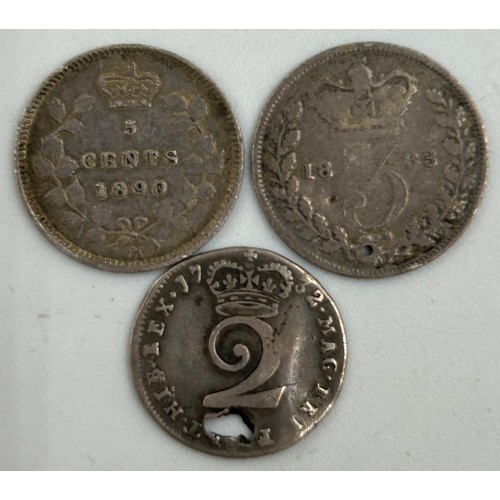 729 - A George III 1797 Cartwheel Penny together with George III 1775 Farthing, Victoria 1854 Britanniar C... 