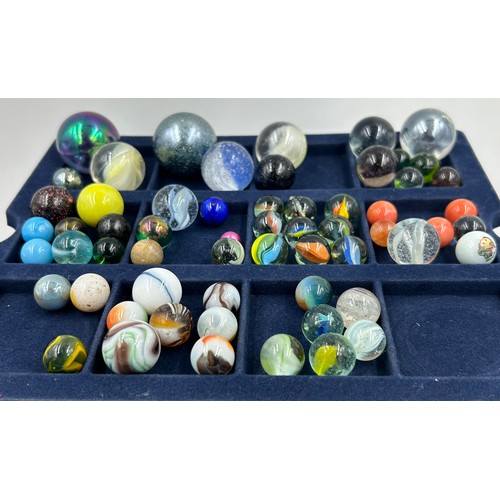 1186 - A miscellaneous lot to include Vintage Glass Marbles (59),  48 x 'Fairy' postcards with 28 by Margar... 