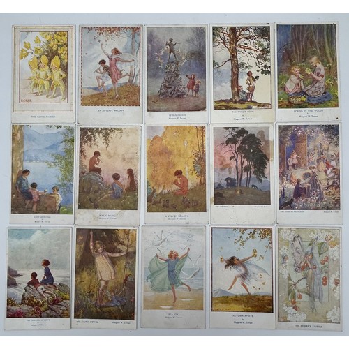 1186 - A miscellaneous lot to include Vintage Glass Marbles (59),  48 x 'Fairy' postcards with 28 by Margar... 