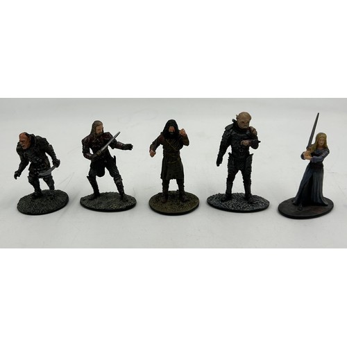 477 - A collection of 48 Eaglemoss NLP Lord of the Rings 2005 die cast figures along with 6 x unrelated fi... 