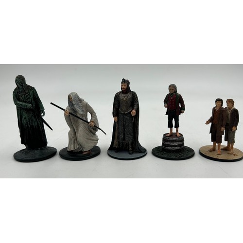 477 - A collection of 48 Eaglemoss NLP Lord of the Rings 2005 die cast figures along with 6 x unrelated fi... 