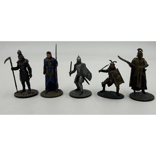 477 - A collection of 48 Eaglemoss NLP Lord of the Rings 2005 die cast figures along with 6 x unrelated fi... 