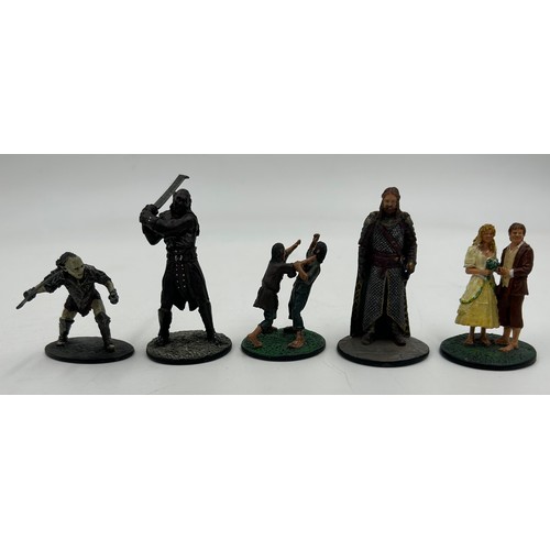 477 - A collection of 48 Eaglemoss NLP Lord of the Rings 2005 die cast figures along with 6 x unrelated fi... 