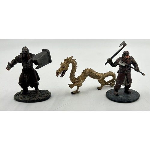 477 - A collection of 48 Eaglemoss NLP Lord of the Rings 2005 die cast figures along with 6 x unrelated fi... 