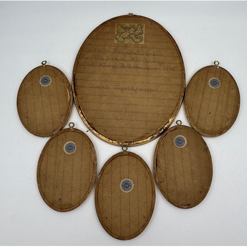 1194 - A miscellany:- Silhouettes in oval gilt frames, silhouettes of well known 18th and 19thC members of ... 