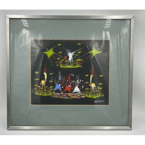 1195 - A miscellaneous lot to include a framed African Dancing print by Deface frame size 43cm x 48cm, a mo... 