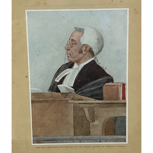 874 - Judge's regalia and costume comprising an Ede and Ravenscroft gown, barrister’s wig in monogrammed t... 