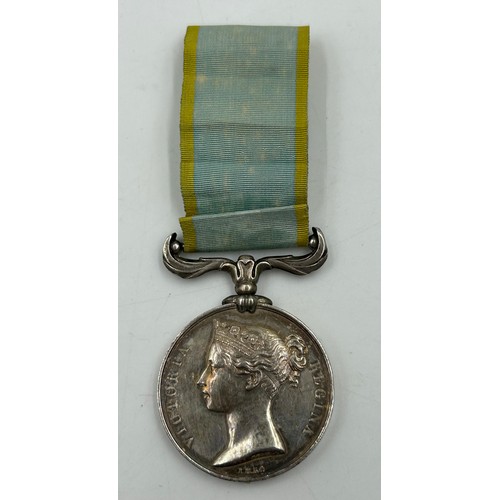 1006 - Crimea War Medal (1854-56) with no name on the edge and slight fading to ribbon.