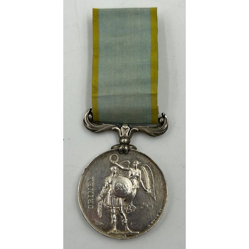 1006 - Crimea War Medal (1854-56) with no name on the edge and slight fading to ribbon.