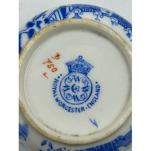 411 - A quantity of 19thC and 20thC ceramics to include 5 x Royal Worcester cups and saucers marked B750 t... 