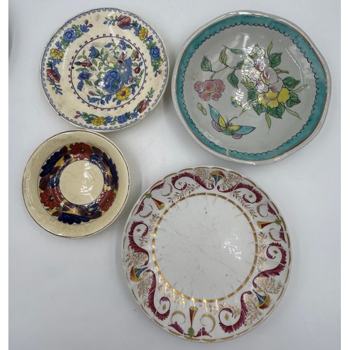 411 - A quantity of 19thC and 20thC ceramics to include 5 x Royal Worcester cups and saucers marked B750 t... 