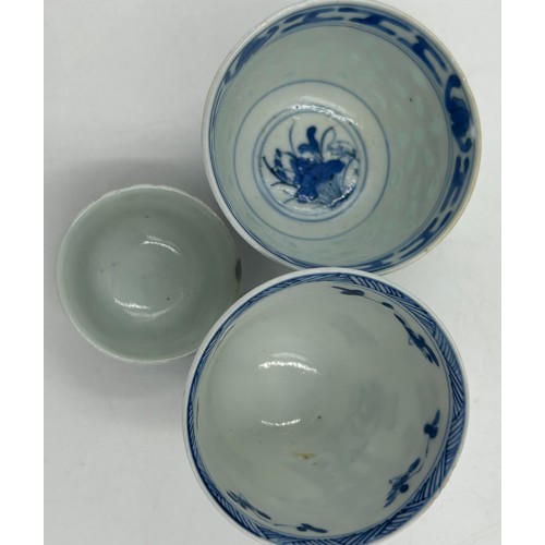 940 - A collection of 19thC  oriental ceramics to include 2 x Japanese Imari plates, one with floral patte... 