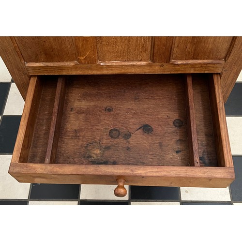 130 - Robert Thompson 'Mouseman' (Kilburn) an English Oak Sewing Box/Workbox, rectangular with hinged lid ... 