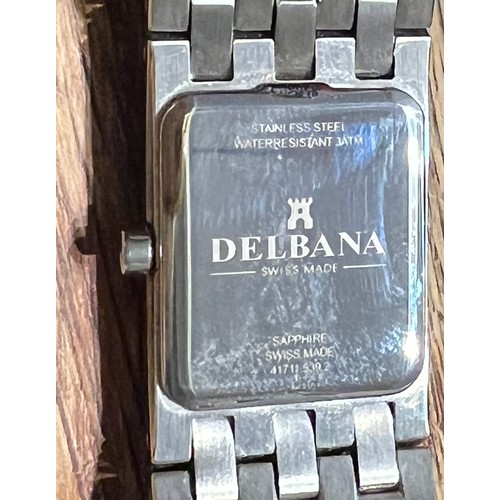 713 - Two Delbana wristwatches to include a ladies wristwatch and a gents, in original presentation boxes.