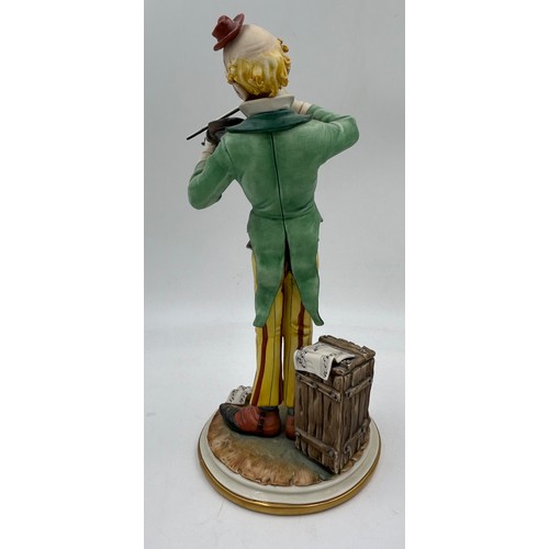 419 - A collection of Porcelain Clowns to include Capodimonte 'Clown Busker' 35cm signed to base along wit... 