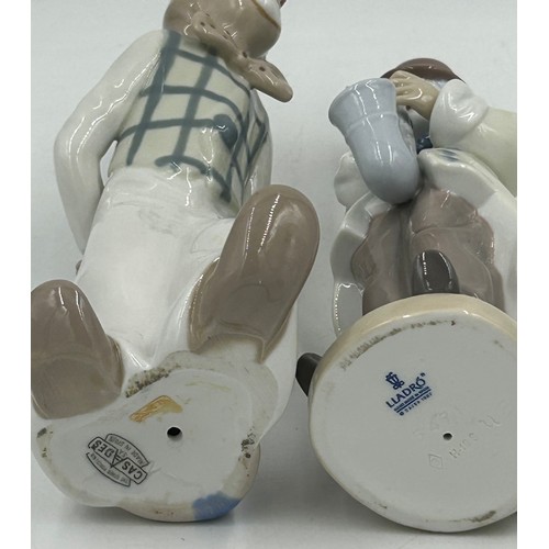 419 - A collection of Porcelain Clowns to include Capodimonte 'Clown Busker' 35cm signed to base along wit... 