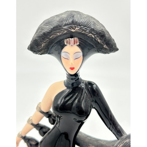 421 - An Erte 'Symphony in Black' hand painted limited edition M2757 crafted in Malaysia. base 24cm height... 