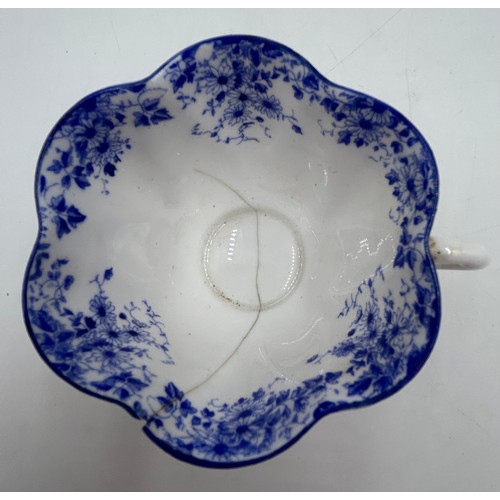 422 - A Shelley 'Dainty Blue 051/28' part tea service to include 2 x cake plates 20cm, 2 x plates 16cm, 5 ... 