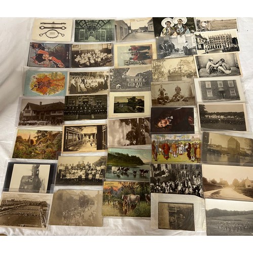 919 - A large collection of topographic and real photo Postcards in 2 x wooden boxes. Box A containing 420... 