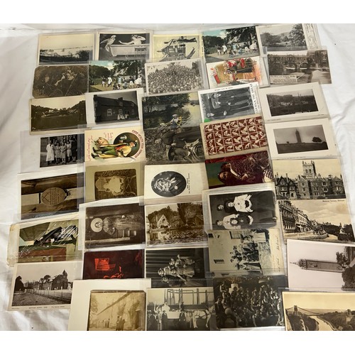 919 - A large collection of topographic and real photo Postcards in 2 x wooden boxes. Box A containing 420... 