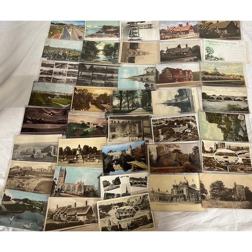 919 - A large collection of topographic and real photo Postcards in 2 x wooden boxes. Box A containing 420... 