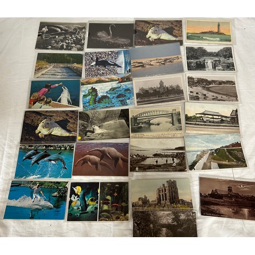 919 - A large collection of topographic and real photo Postcards in 2 x wooden boxes. Box A containing 420... 