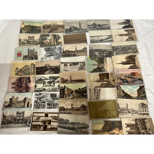 919 - A large collection of topographic and real photo Postcards in 2 x wooden boxes. Box A containing 420... 