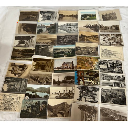 919 - A large collection of topographic and real photo Postcards in 2 x wooden boxes. Box A containing 420... 